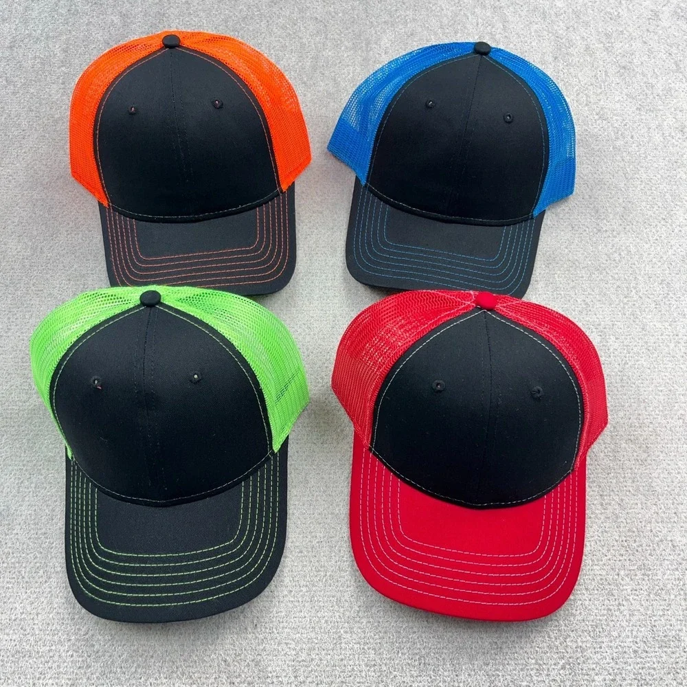 Otto Blank Trucker Hat Lot Cap Snapback Mesh Back Retro Deadstock Mixed Bundle 4